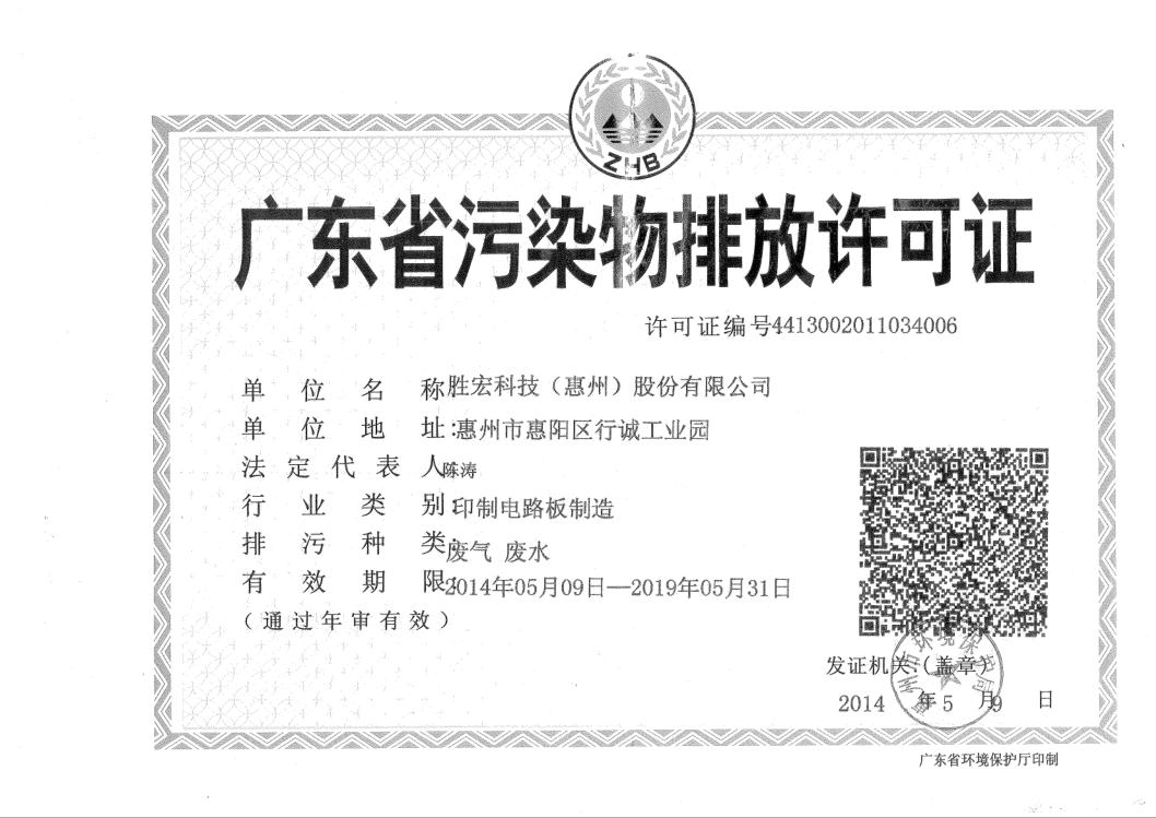 信息公开：九游ninegame科技2015-2019年排污许可证