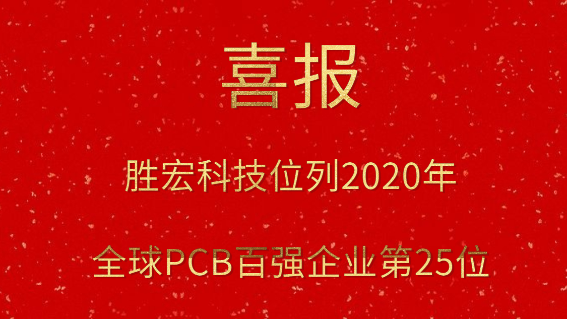 九游ninegame科技位列2020年全球PCB百强企业第25位